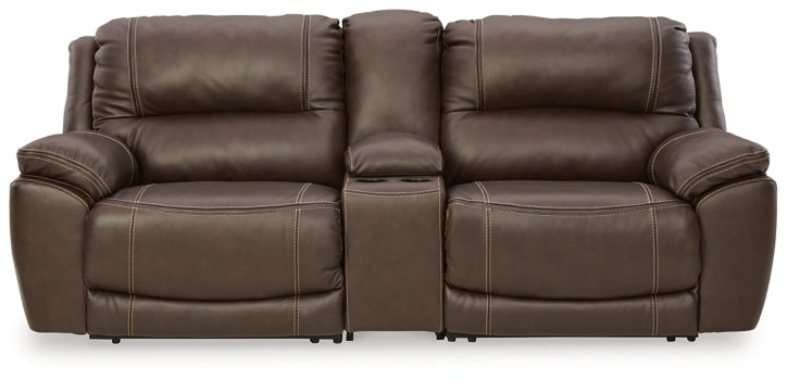 Dunleith 3-Piece Power Reclining Loveseat with Console - furniture place usa