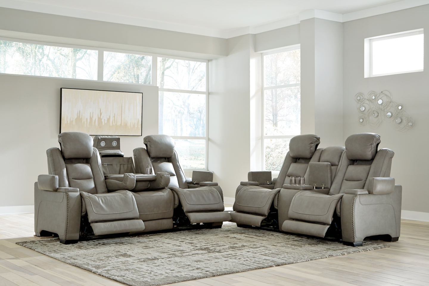 The Man-Den Sofa and Loveseat - furniture place usa