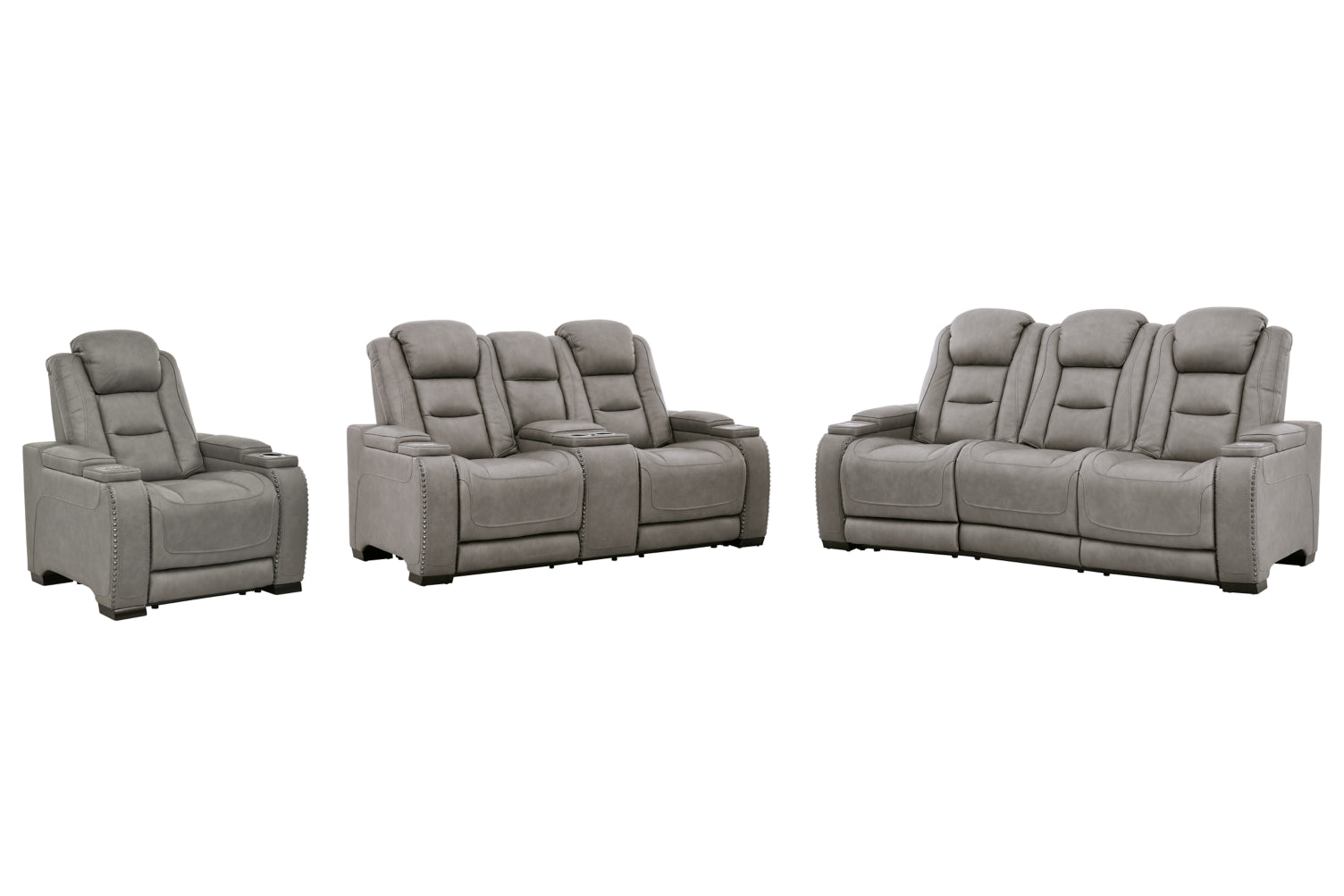 The Man-Den Sofa, Loveseat and Recliner - furniture place usa
