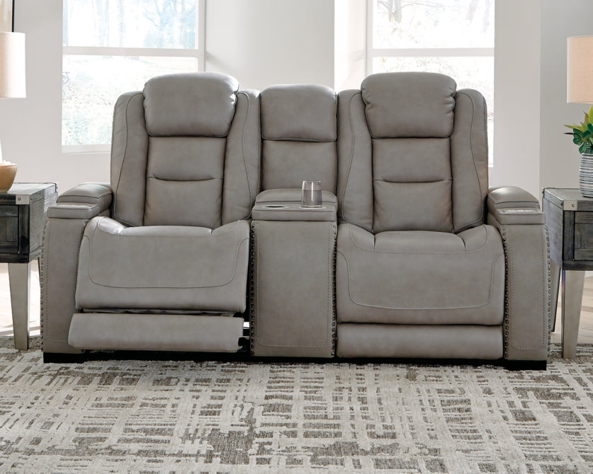 The Man-Den Sofa and Loveseat - furniture place usa