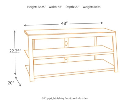 Rollynx 48" TV Stand - furniture place usa