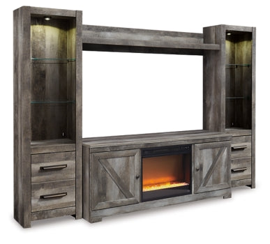 Wynnlow 4-Piece Entertainment Center with Electric Fireplace - W440W5 - furniture place usa