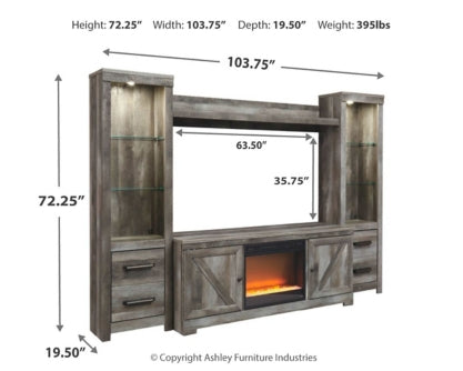 Wynnlow 4-Piece Entertainment Center with Electric Fireplace - W440W5 - furniture place usa