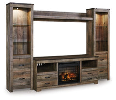 Trinell 4-Piece Entertainment Center with Electric Fireplace - W446W8 - furniture place usa