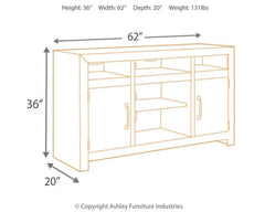 Sommerford 62" TV Stand - furniture place usa